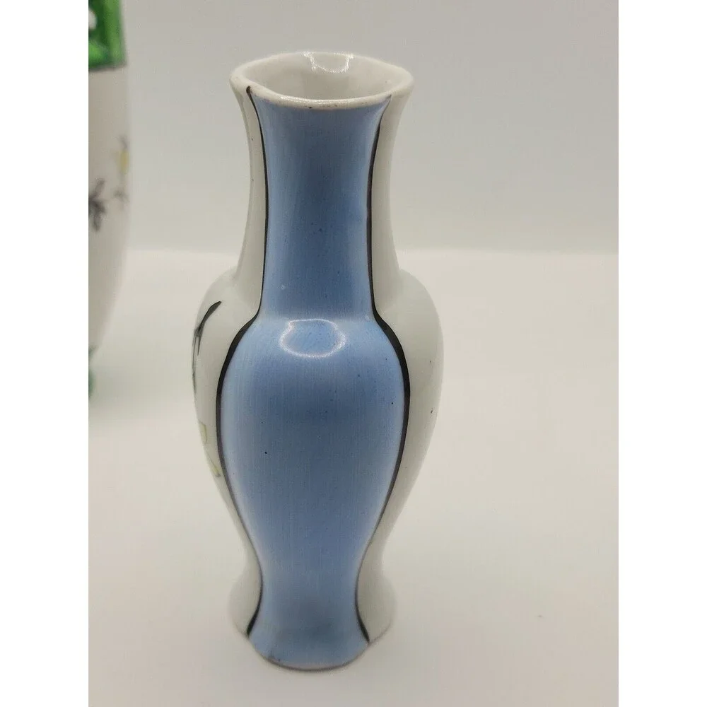 Vtg Miniature Vase Japan Ceramic Shelf Decor Mini Floral